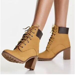 Timberland Tan and Brown Leather Heeled Boots